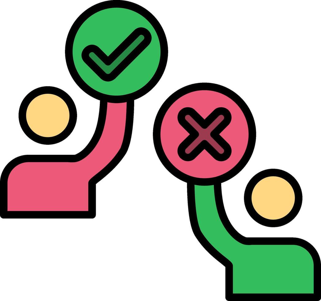 Activist Line Filled Icon vector