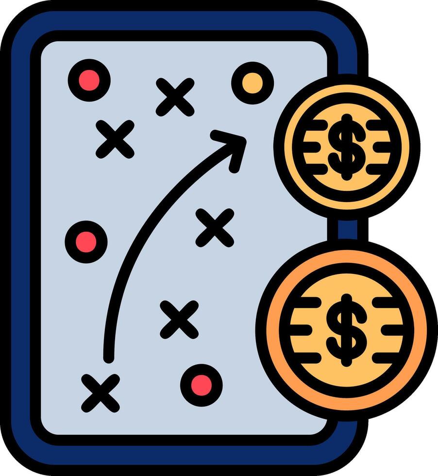 Clipboard Line Filled Icon vector