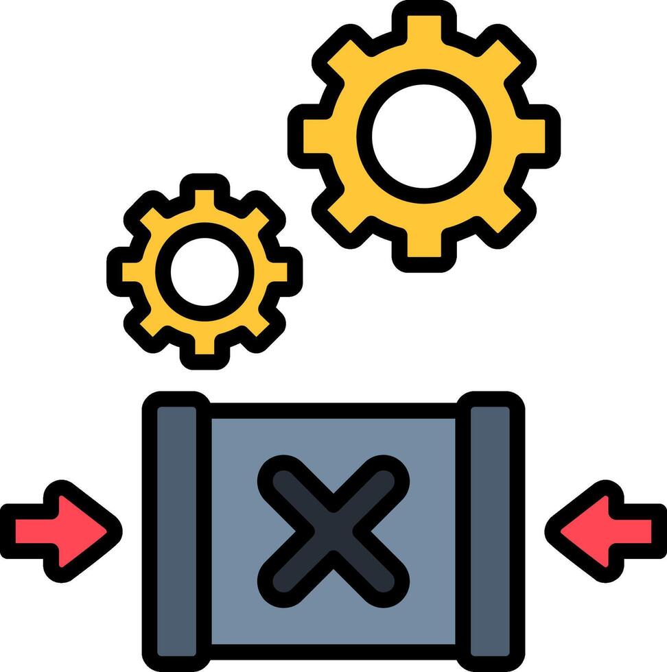 Do Not Clamp Line Filled Icon vector