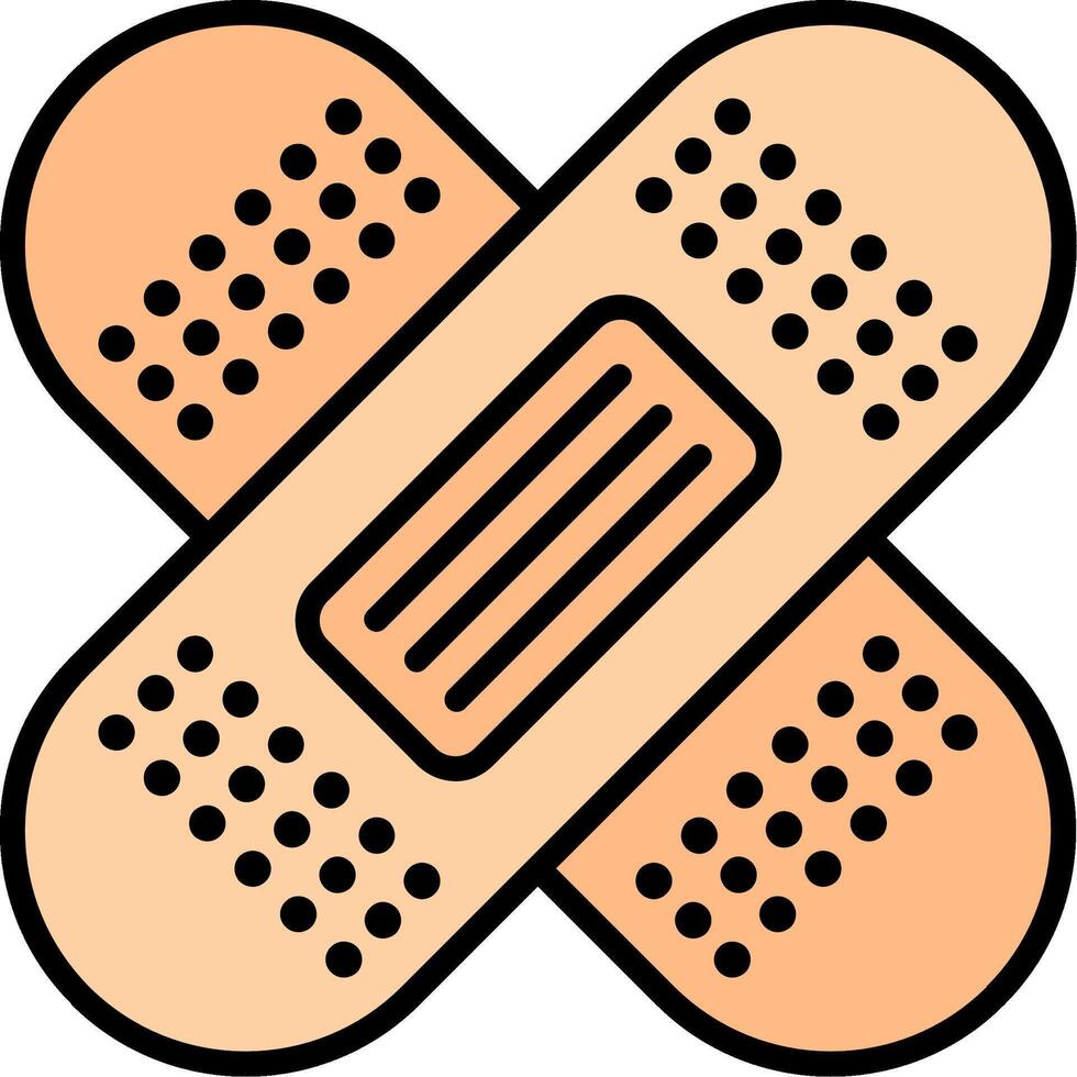 Patch Line Filled Icon vector