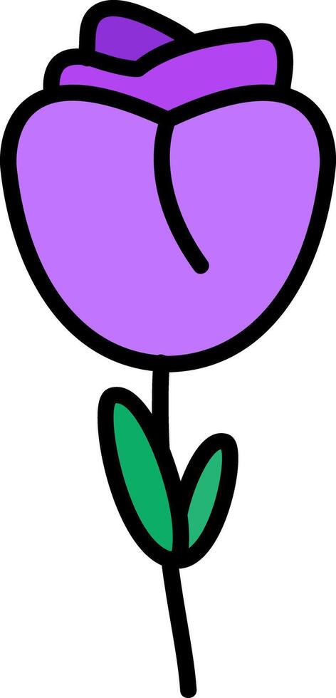 Rose Line Filled Icon vector