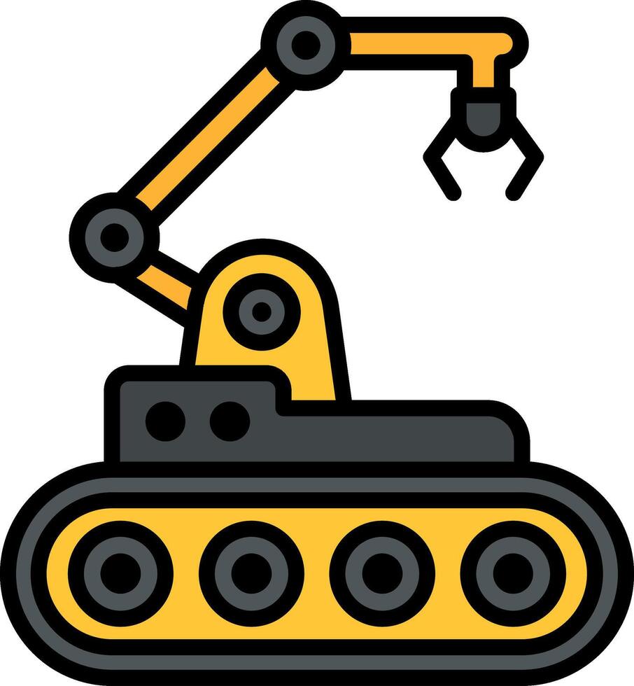 Crane Line Filled Icon vector
