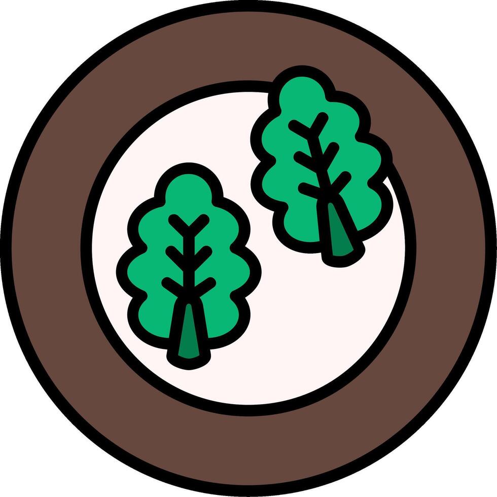 Kimchi Line Filled Icon vector