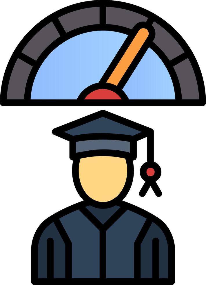 Performance Line Filled Icon vector