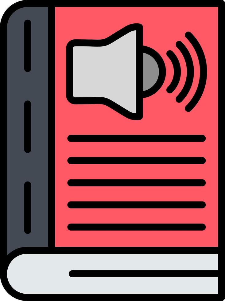 Audiobook Line Filled Icon vector