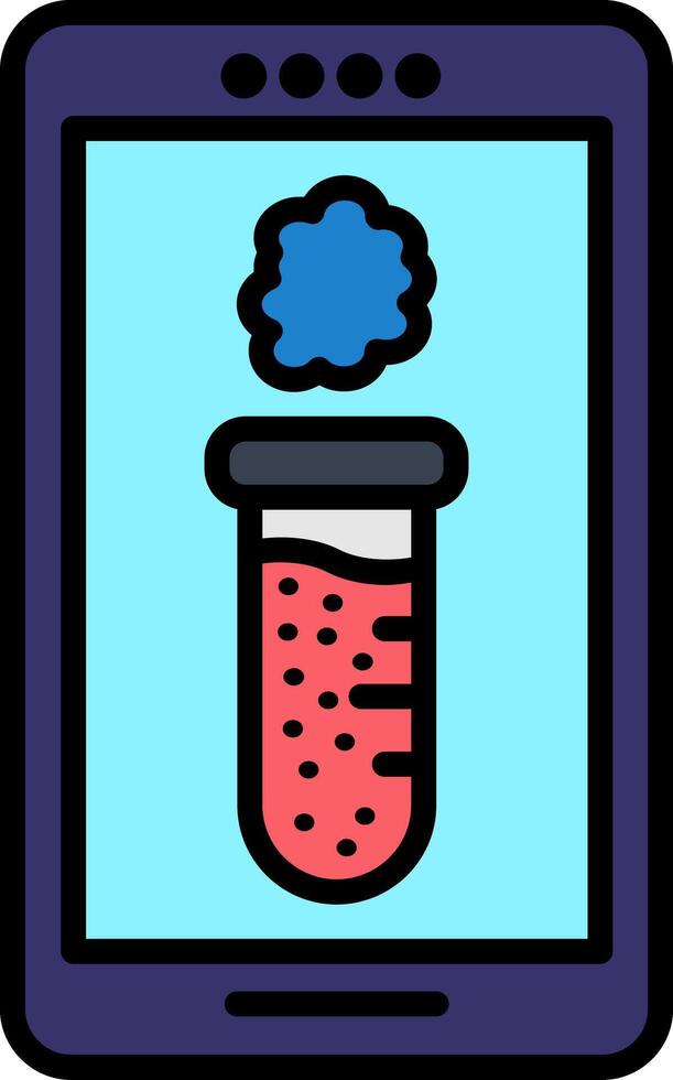 Mobile Line Filled Icon vector