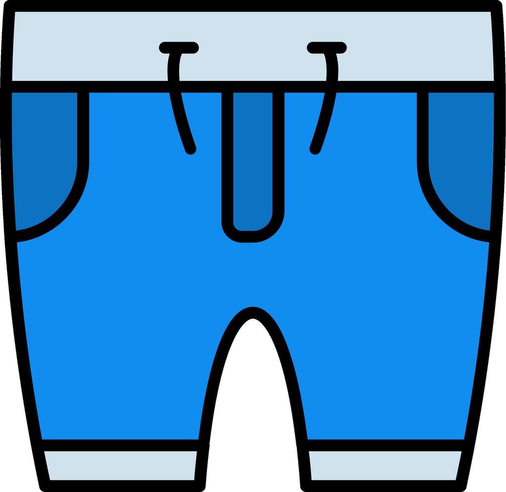 Shorts Line Filled Icon vector