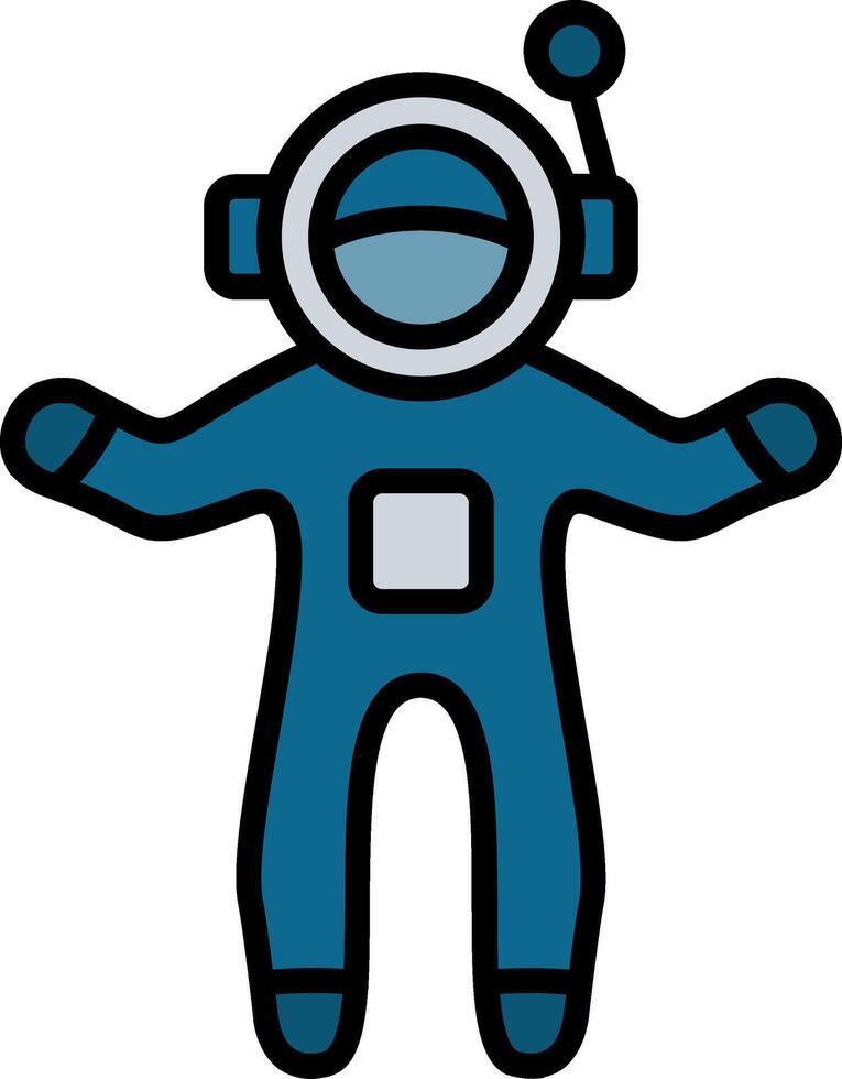 Astronaut Line Filled Icon vector