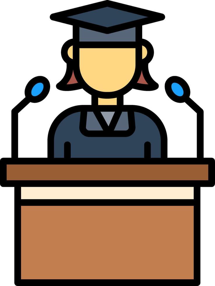 Speech Line Filled Icon vector