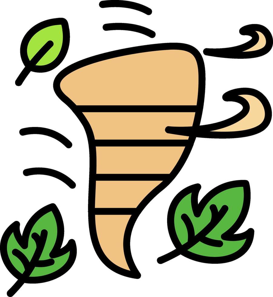 Storm Line Filled Icon vector