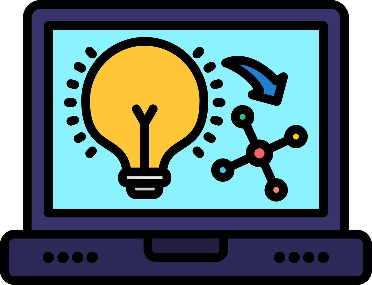 Idea Line Filled Icon vector