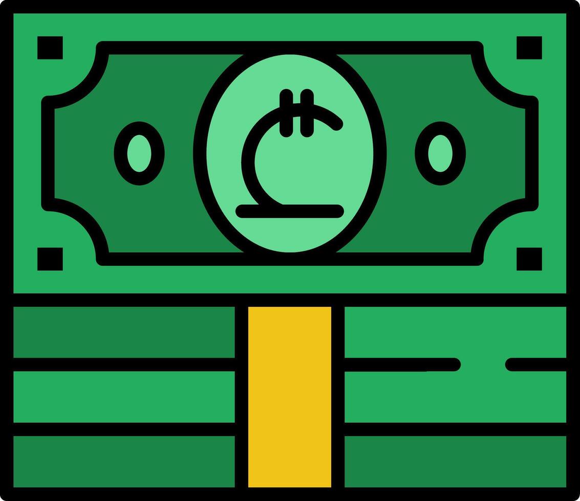 Lari Line Filled Icon vector