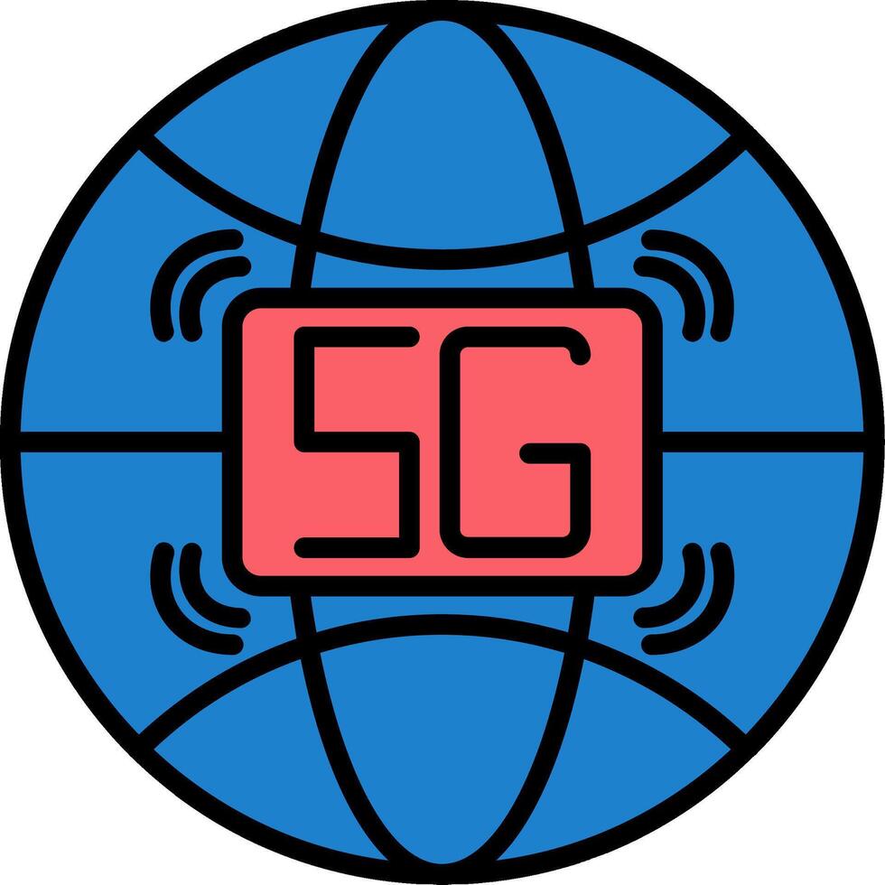 Global Connection Line Filled Icon vector