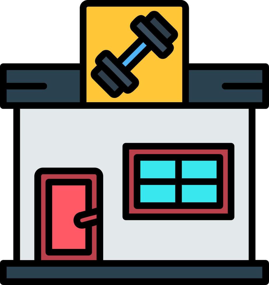 Gym Line Filled Icon vector