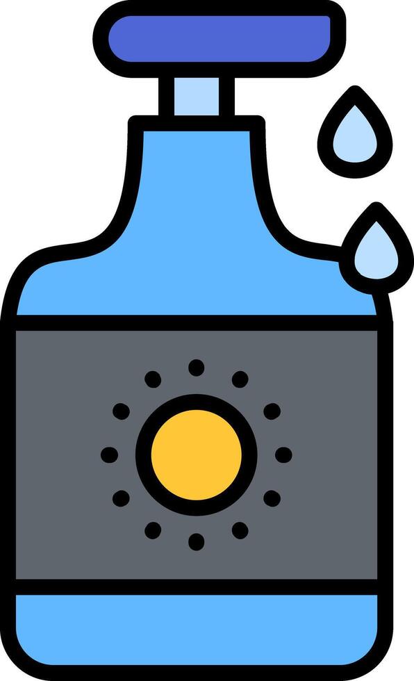 Lotion Line Filled Icon vector