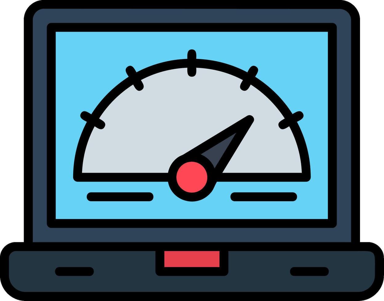 Performance Line Filled Icon vector