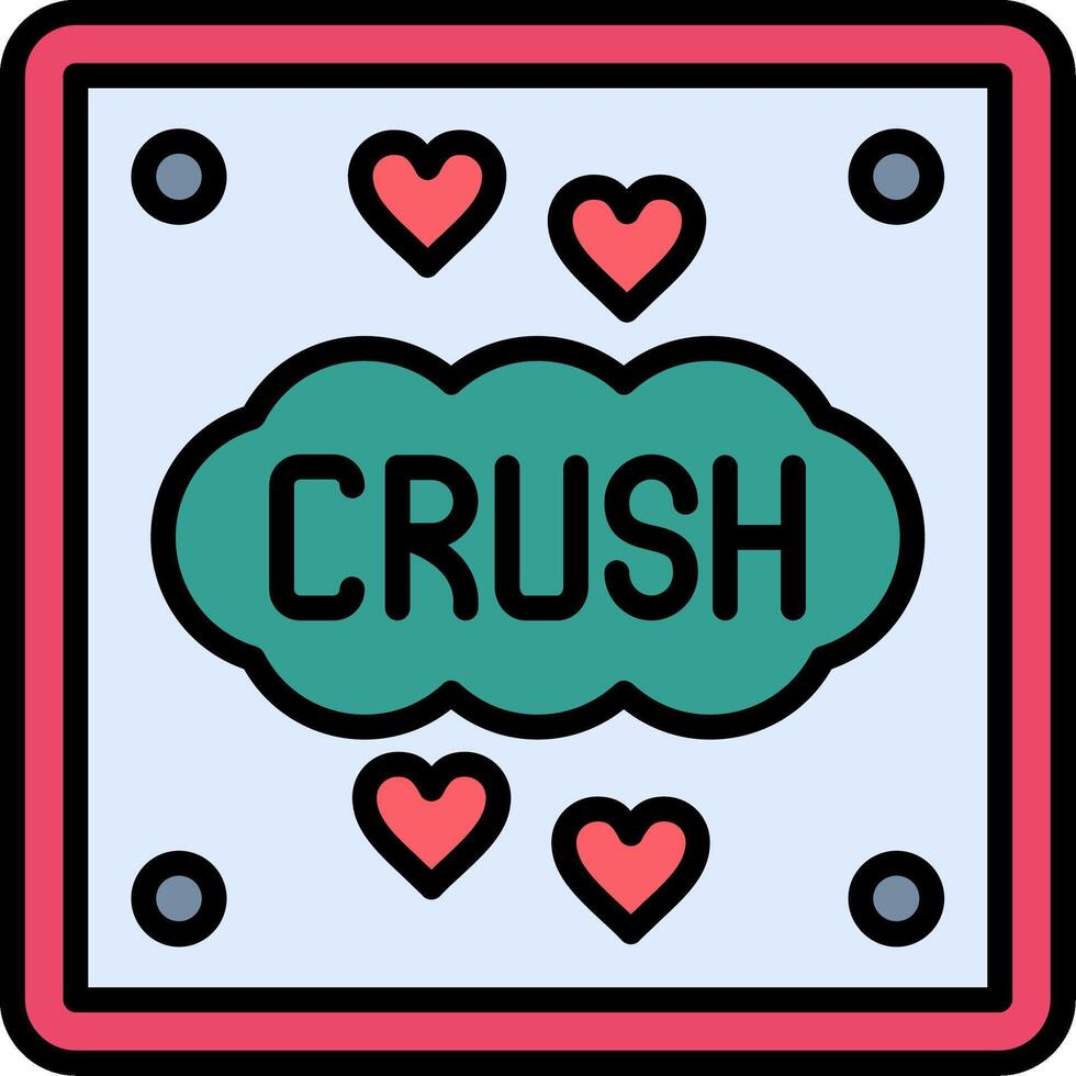Crush Line Filled Icon vector