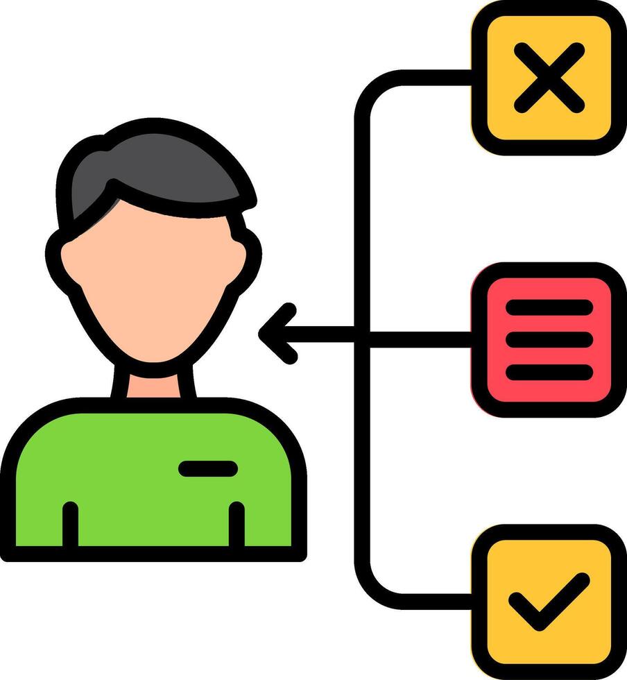 Candidate Line Filled Icon vector
