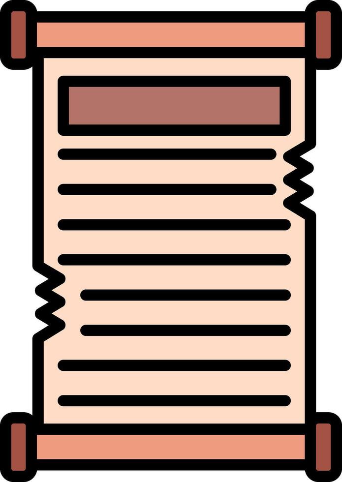 Scroll Line Filled Icon vector
