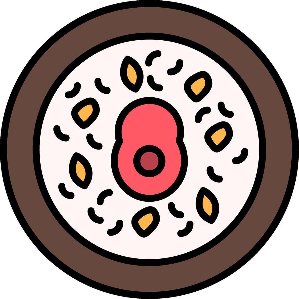 Oyakodon Line Filled Icon vector