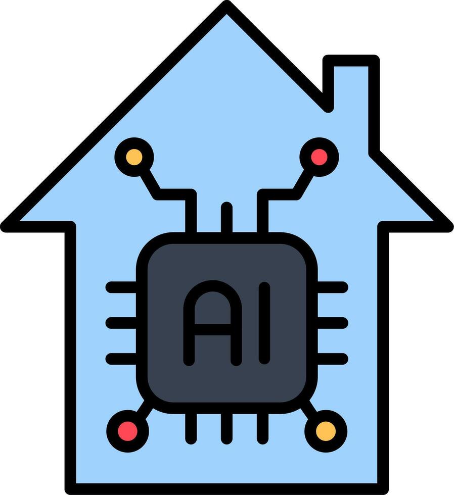 Smarthome Line Filled Icon vector