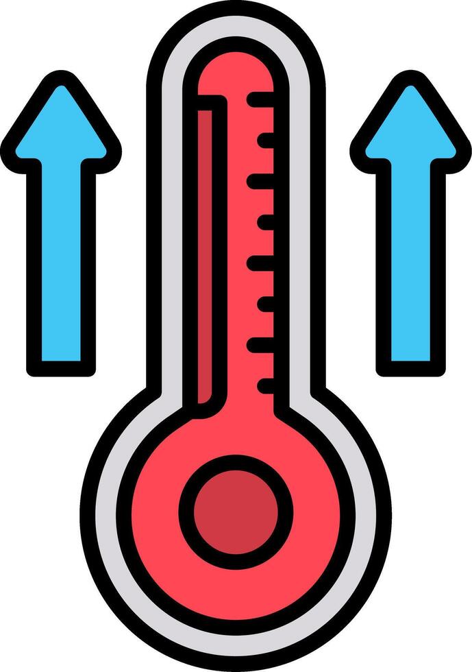 Temperature Line Filled Icon vector