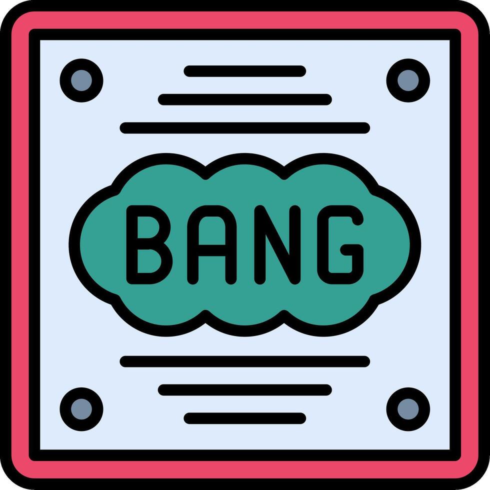 Bang Line Filled Icon vector