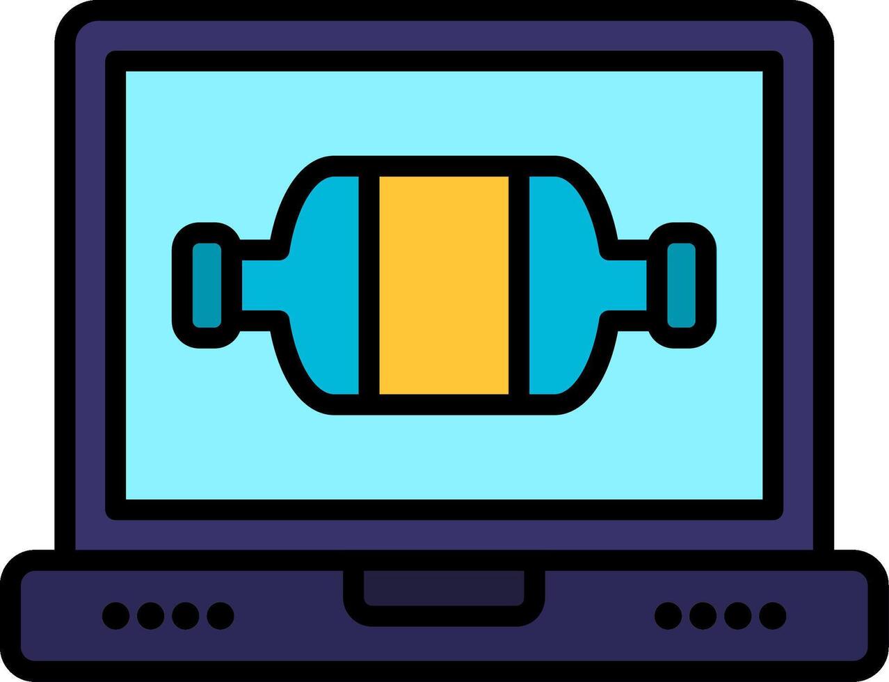 Catalyst Line Filled Icon vector