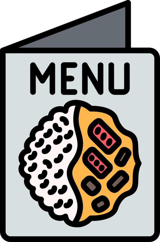 Menu Line Filled Icon vector