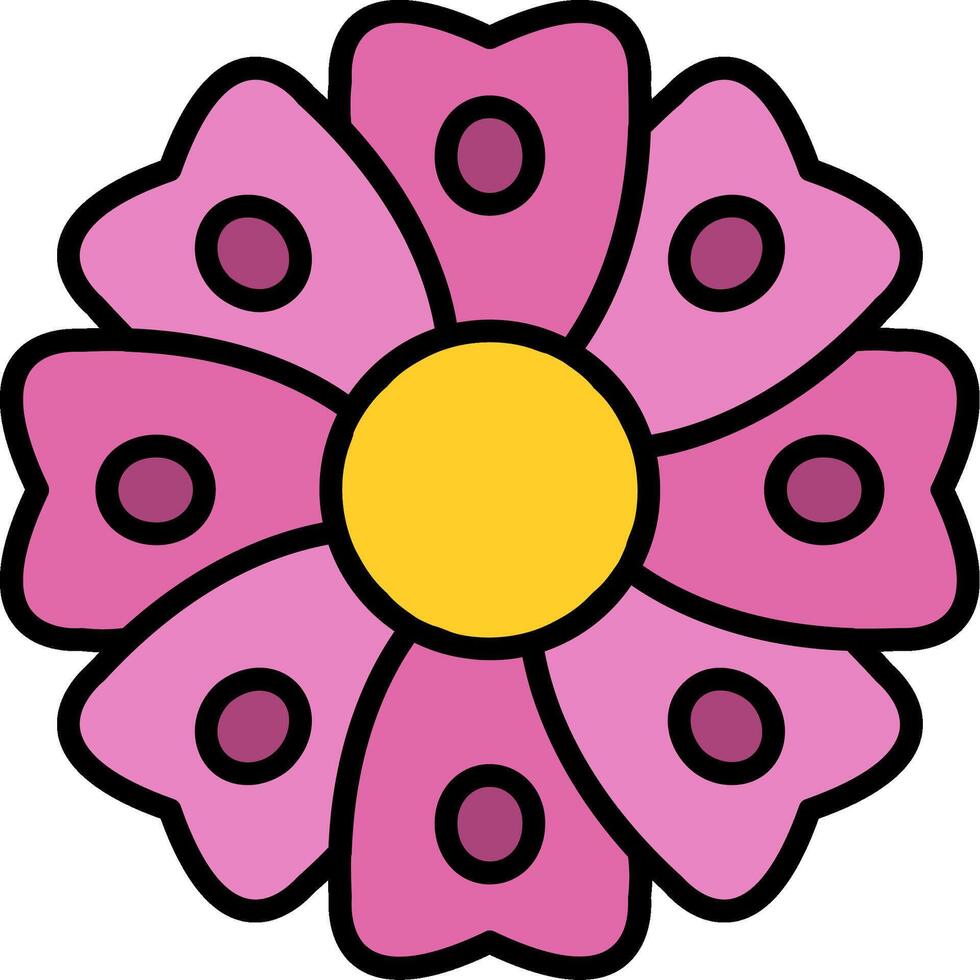 Aster Line Filled Icon vector