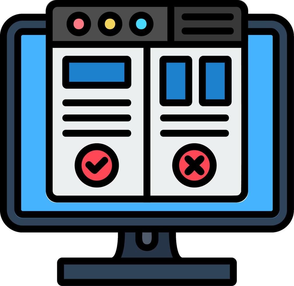 Interface Line Filled Icon vector