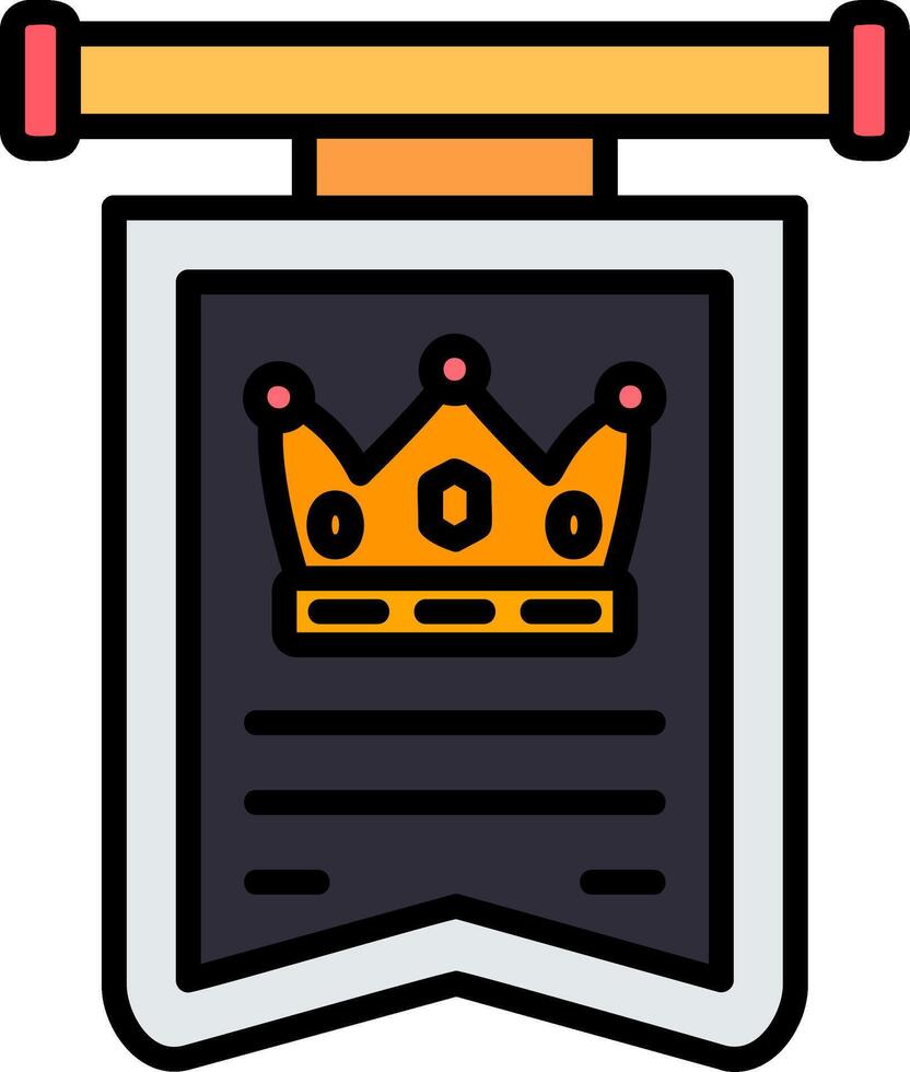Banner Line Filled Icon vector