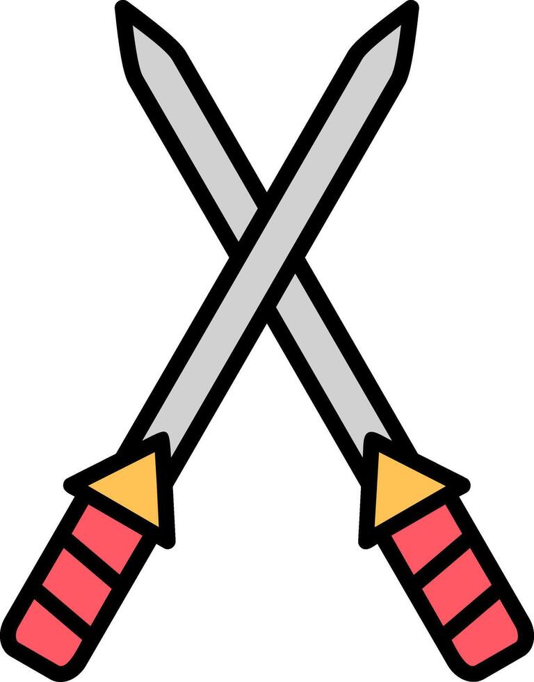 Spears Line Filled Icon vector