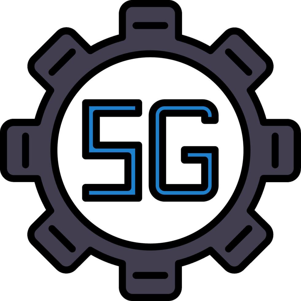 Management Line Filled Icon vector