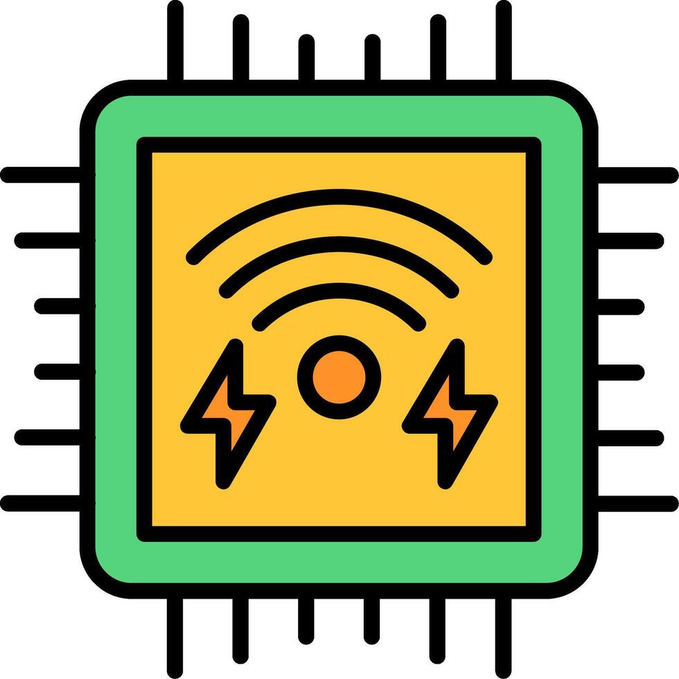 Processing Line Filled Icon vector