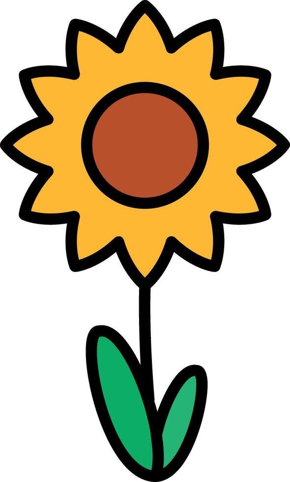 Peony Line Filled Icon vector
