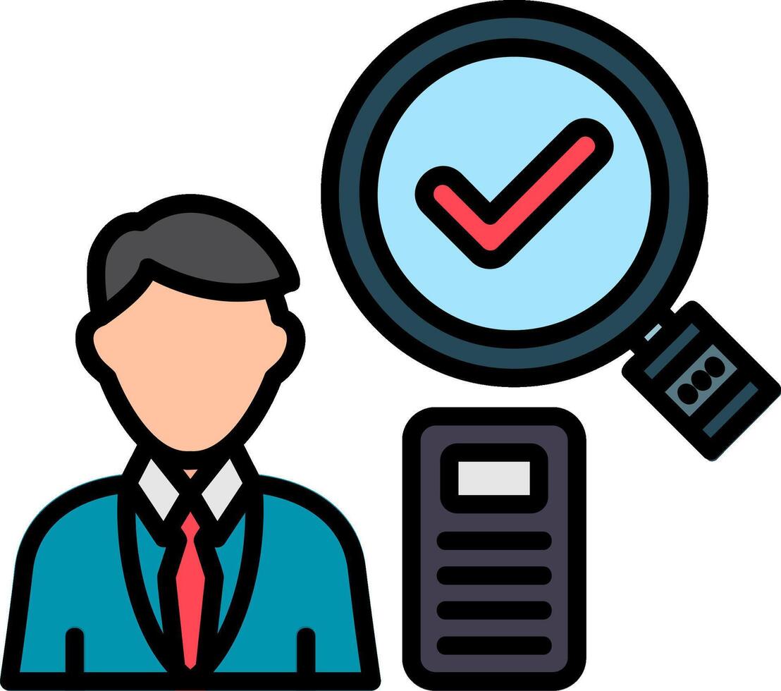 Applicant Line Filled Icon vector