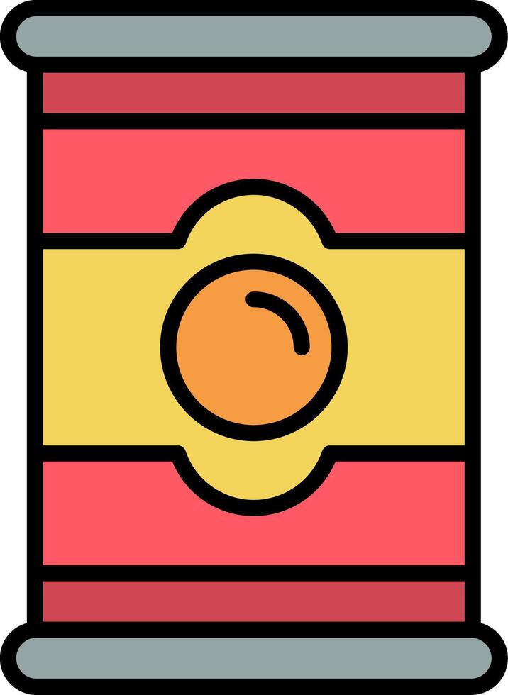 Tinned Food Line Filled Icon vector
