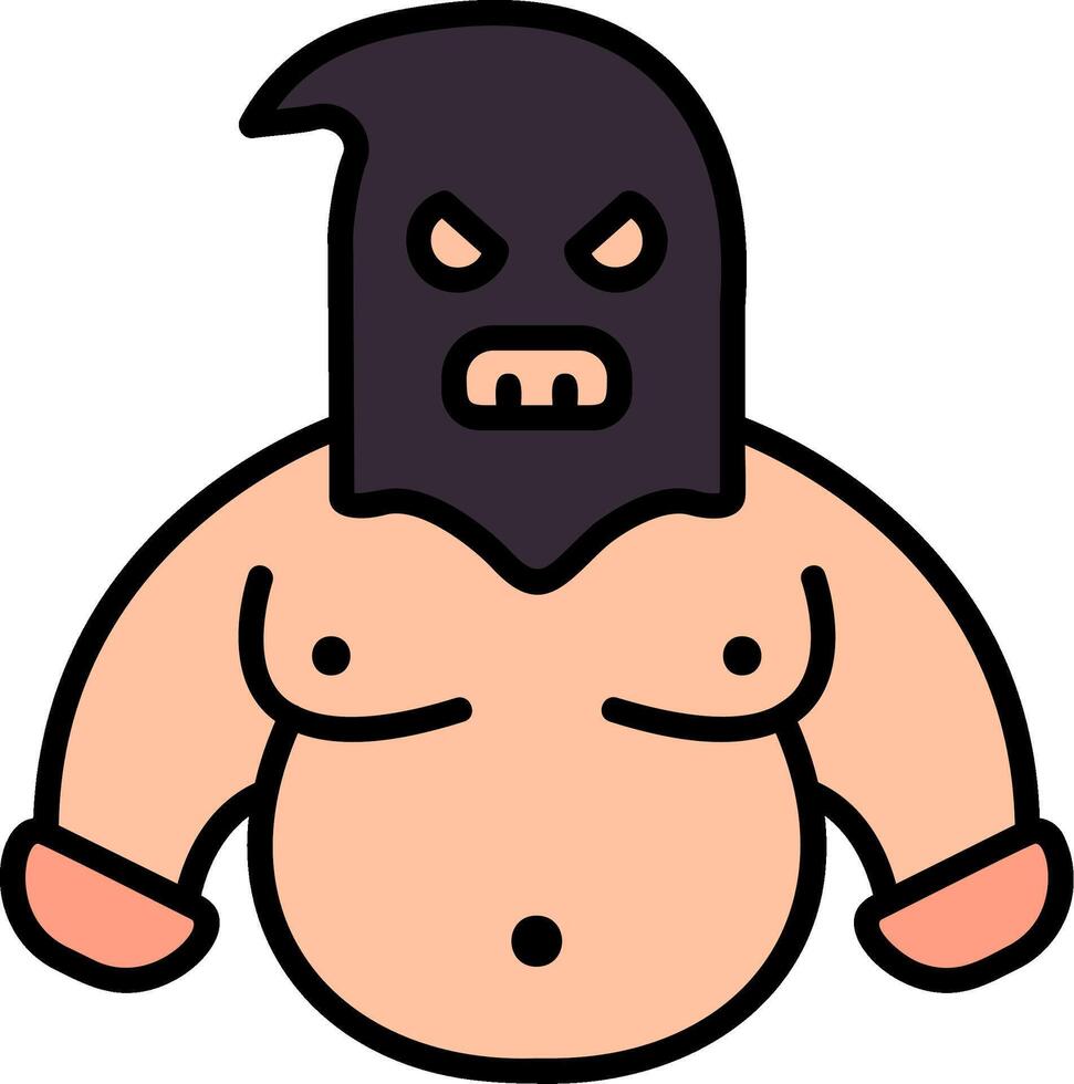 Executioner Line Filled Icon vector