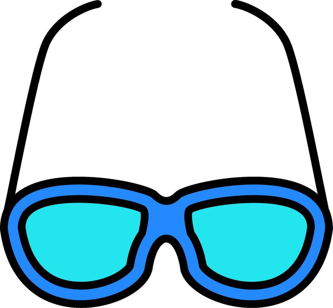 Glasses Line Filled Icon vector