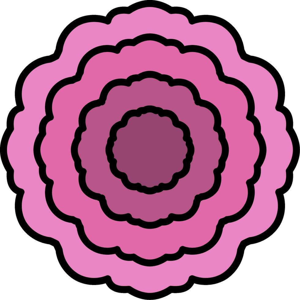 Ranunculaceae Line Filled Icon vector