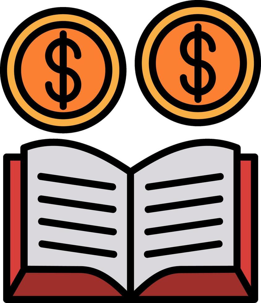 Tuition Line Filled Icon vector
