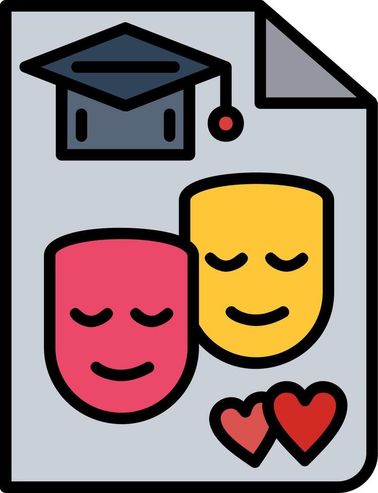 Extracurricular Activities Line Filled Icon vector