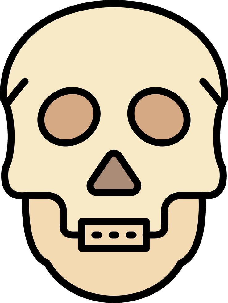 Skull Line Filled Icon vector
