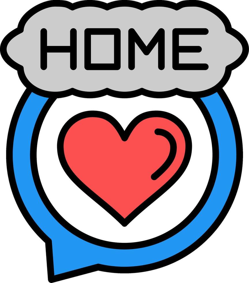 Home Line Filled Icon vector