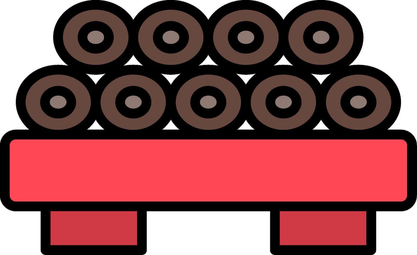 Tobiko Line Filled Icon vector