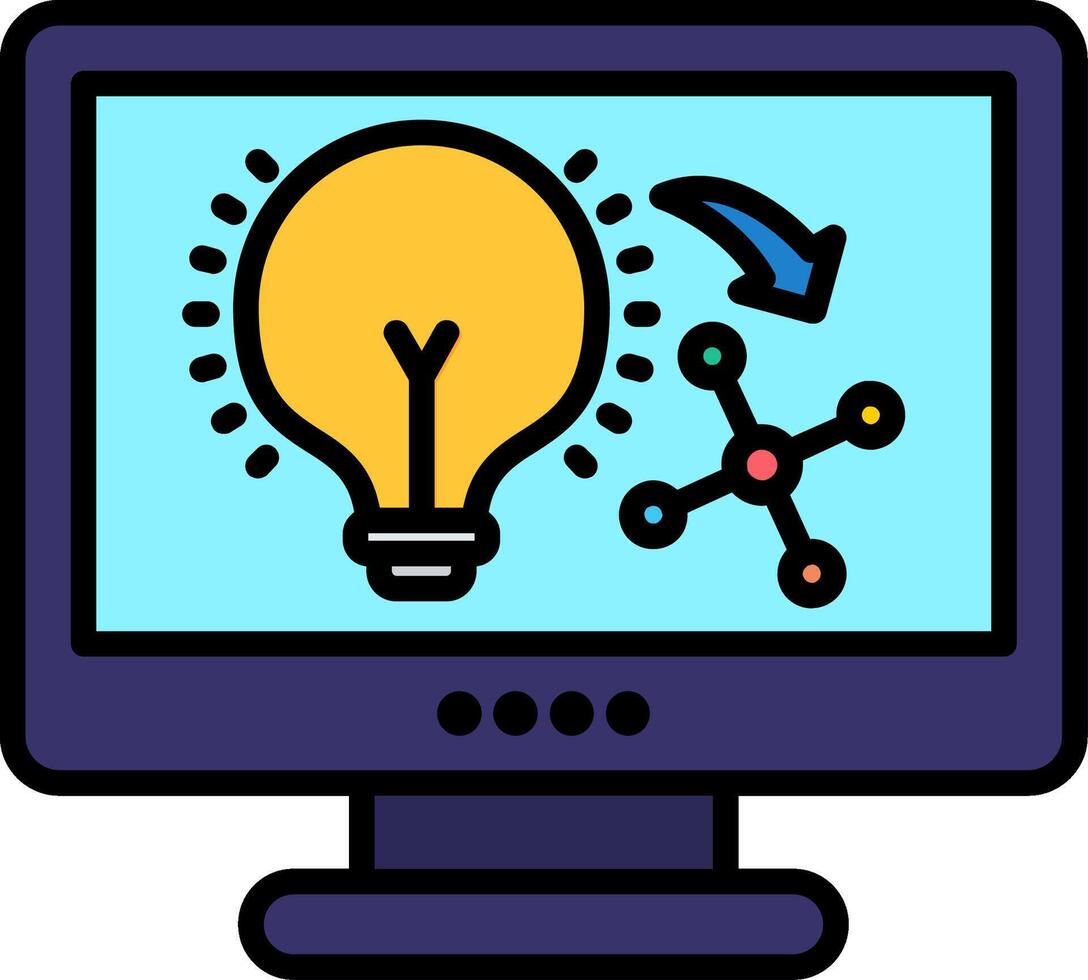 Idea Line Filled Icon vector
