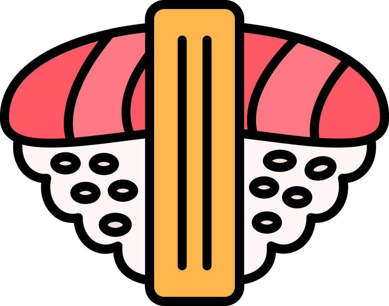 Unagi Line Filled Icon vector