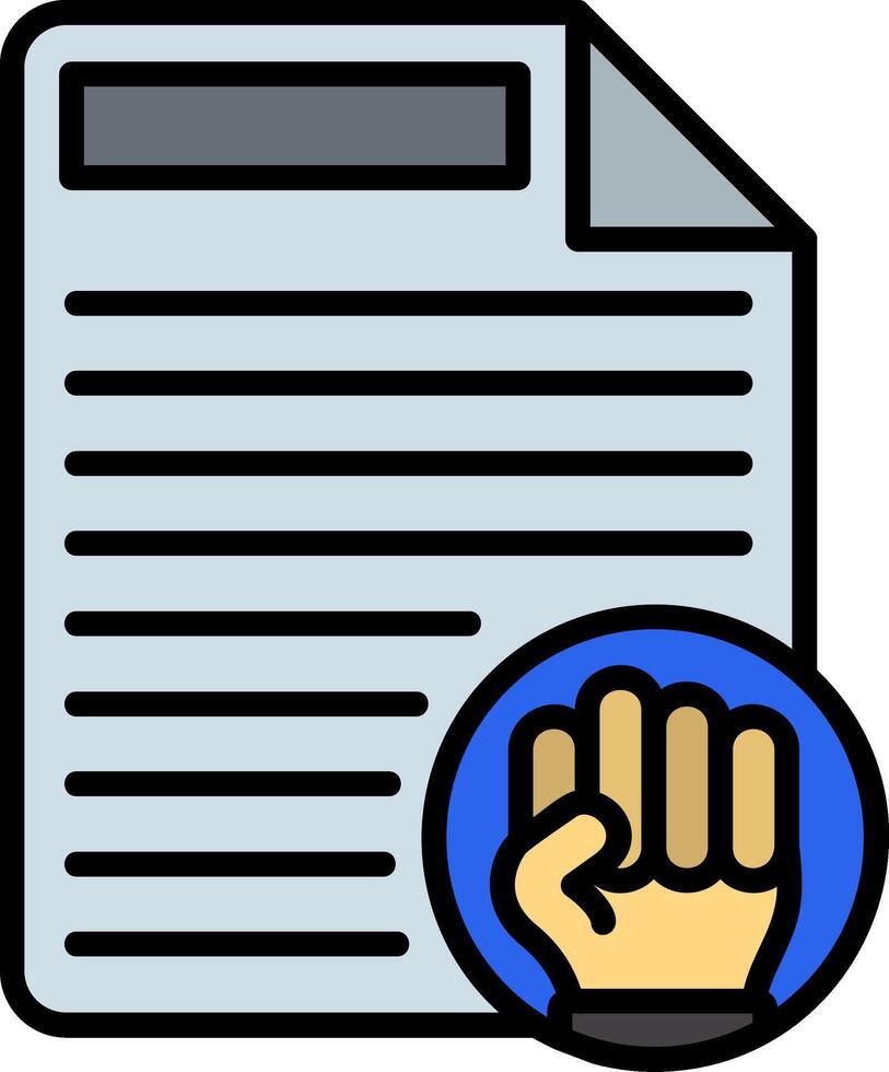 Protest Line Filled Icon vector