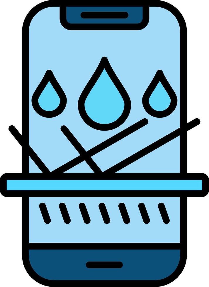 Water Resistant Line Filled Icon vector